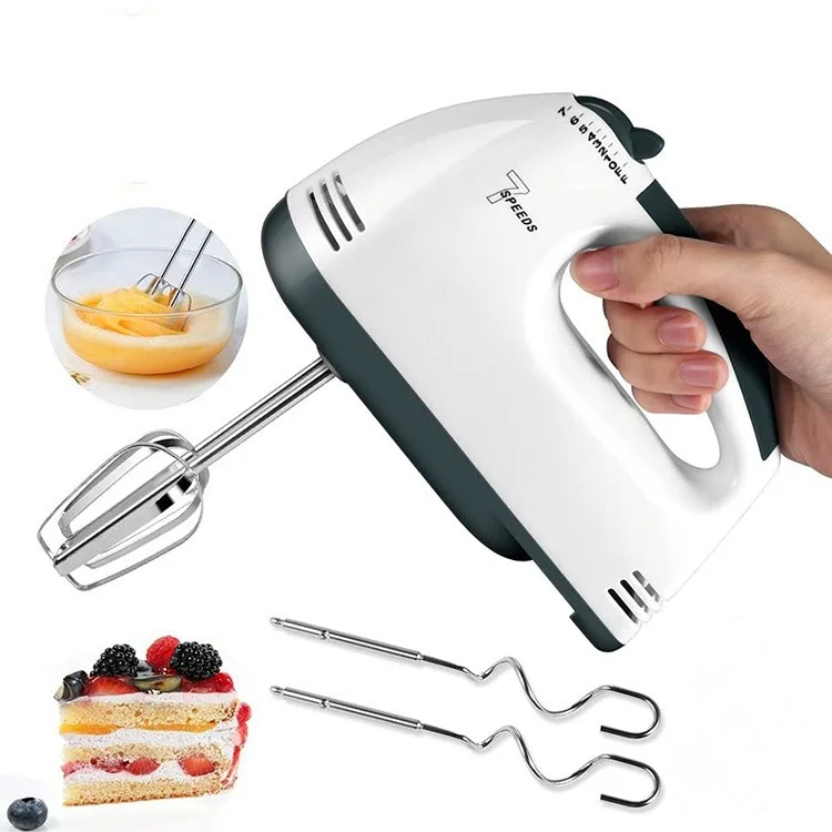 Electric Flour Blender Egg Beater Handheld Food Cake Bread Baking Dough Mixer for Kitchen Cooking 7 Speed Cream Blender