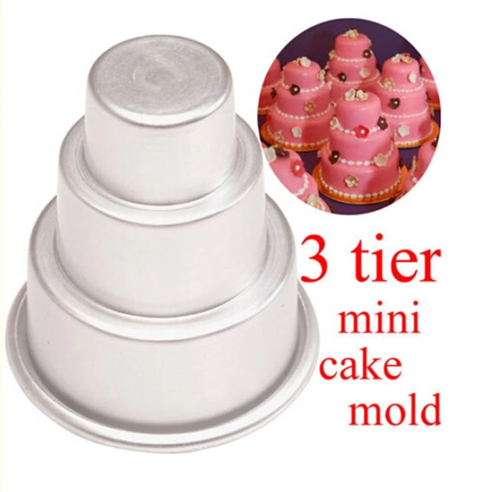 3-Tier Cupcake Pudding Chocolate Cake Mold Baking Pan Mould Party