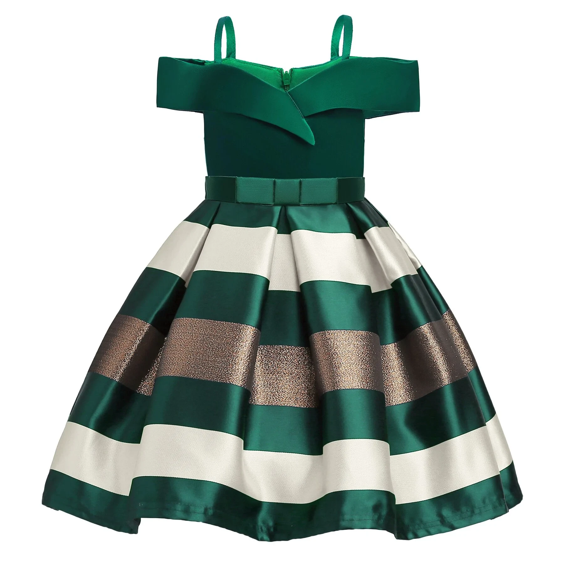 Green Elegant Toddler Girls Birthday Princess Dress Kids Evening Party Dresses For Girls Wedding Dress Children 2 3 4 5 6 7 9 Year